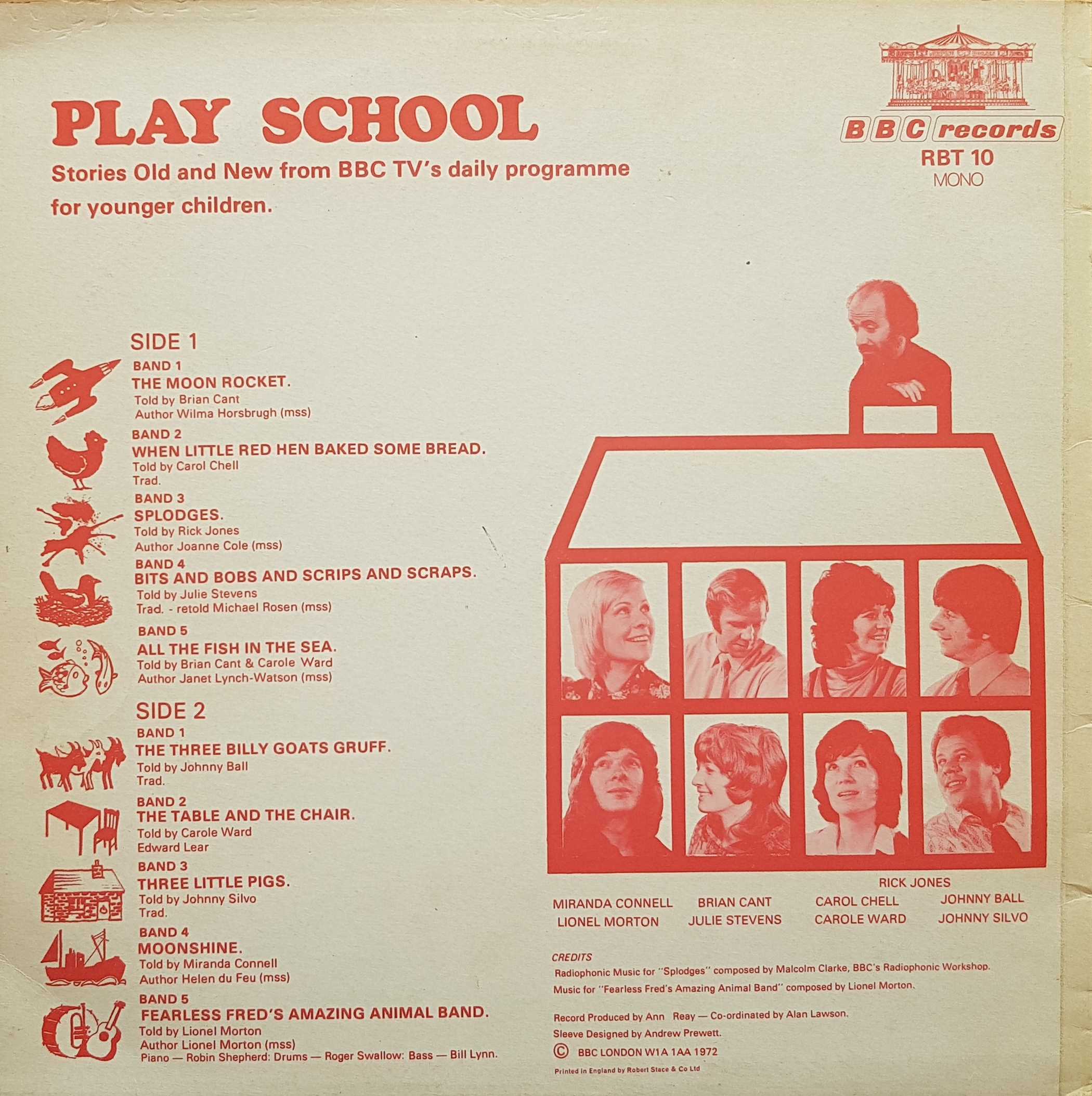 Picture of RBT 10 Playschool by artist Various from the BBC records and Tapes library